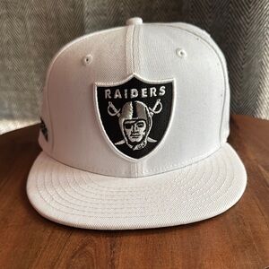 Raiders White Cap